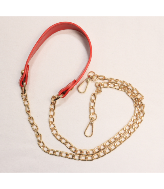 leather handle chain 1 red