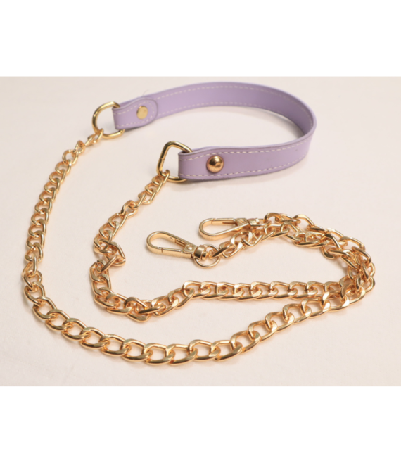 leather handle chain 2 light purple