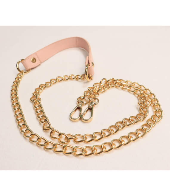 leather handle chain 2 pink